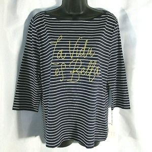 “La Vida es Bella" (Life is beautiful) boat neck